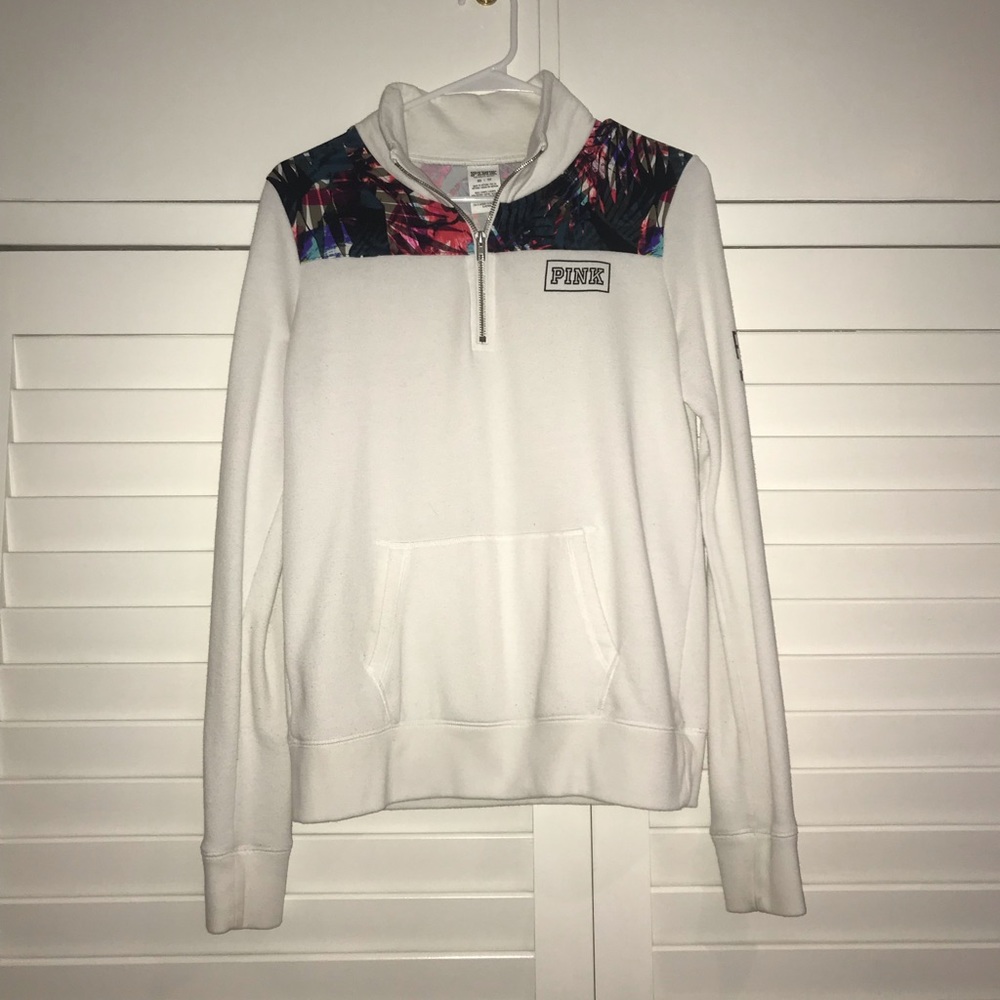Pink zip up sweater